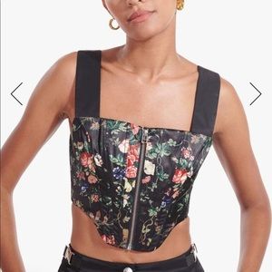 STAUD floral corset Cindy top